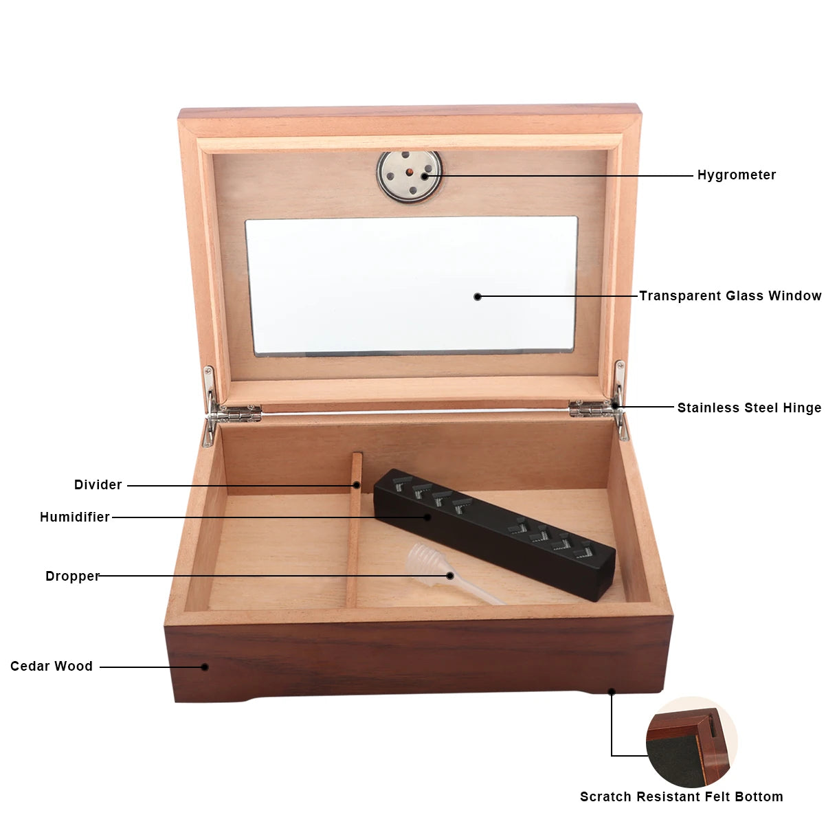 Porta Charutos Luxo Xifei Humidor Premium