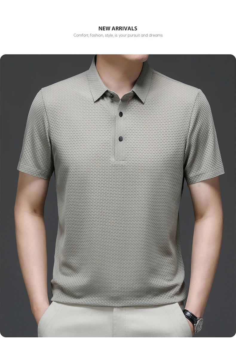 Camisa Polo Verde Tessuto