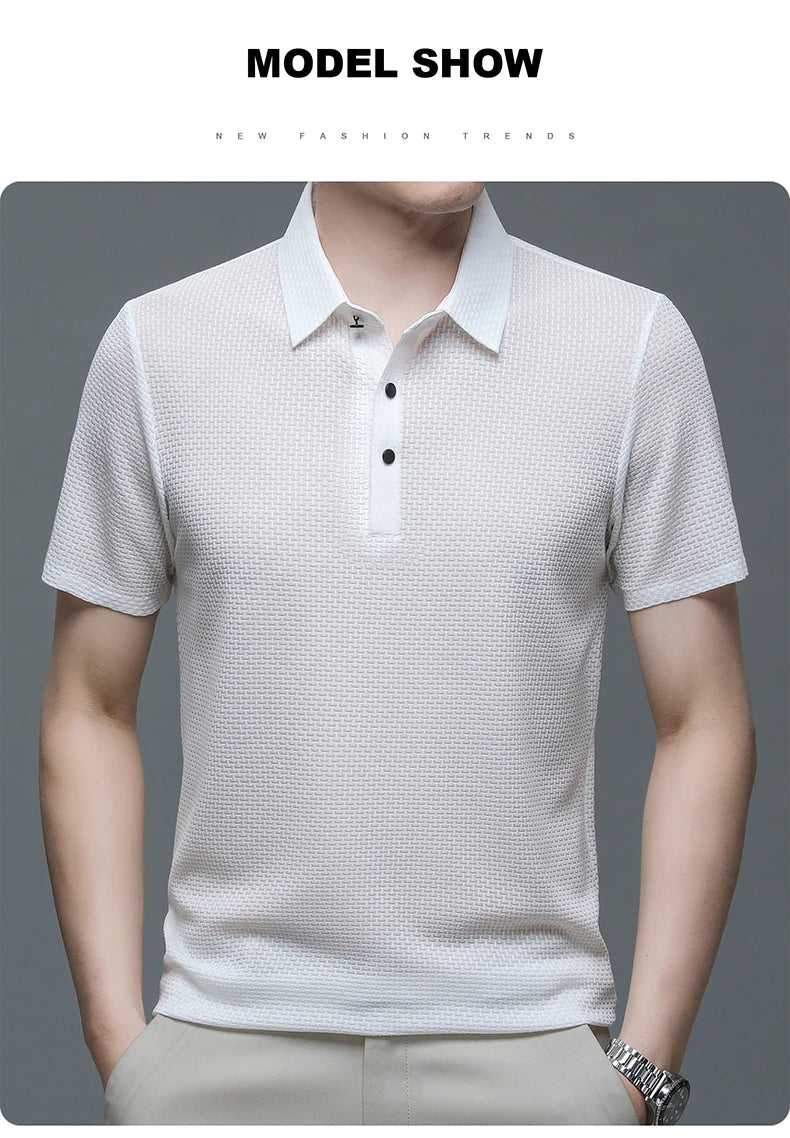 Camisa Polo Verde Tessuto