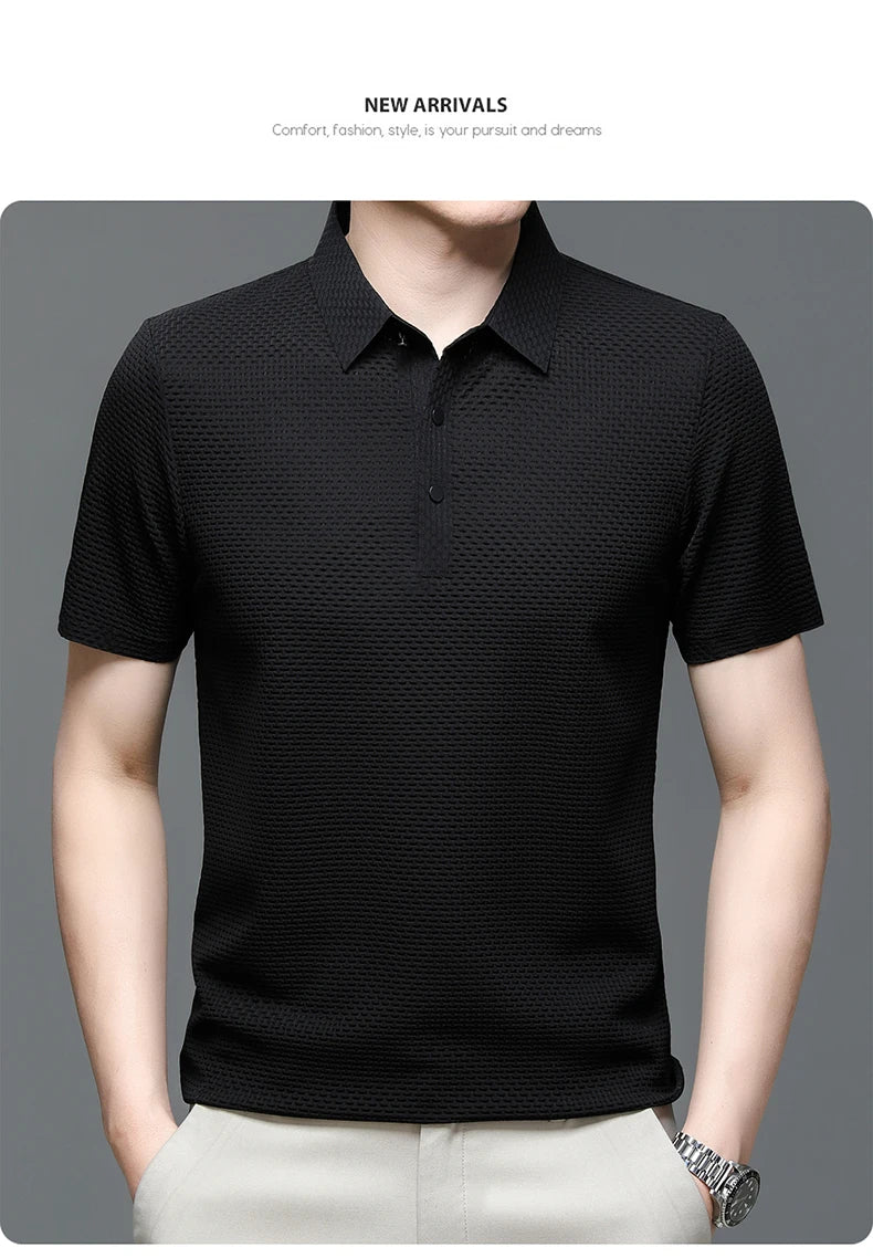 Camisa Polo Verde Tessuto