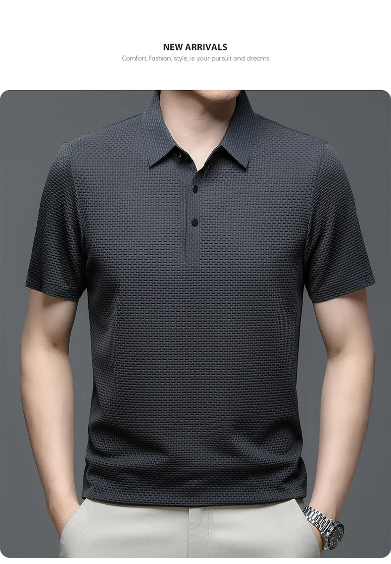 Camisa Polo Verde Tessuto