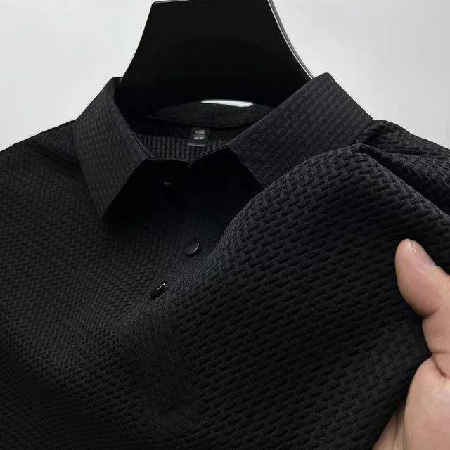 Camisa Polo Verde Tessuto