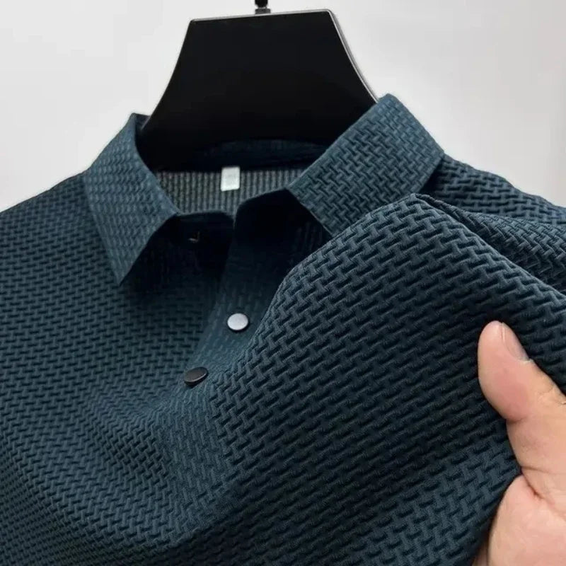 Camisa Polo Verde Tessuto