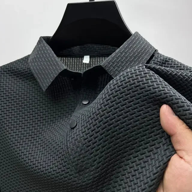 Camisa Polo Verde Tessuto