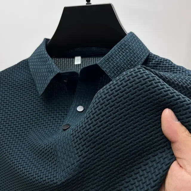 Camisa Polo Verde Tessuto