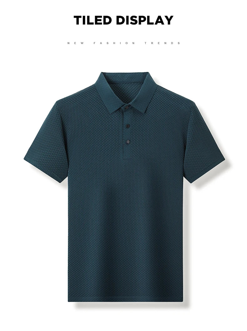 Camisa Polo Verde Tessuto