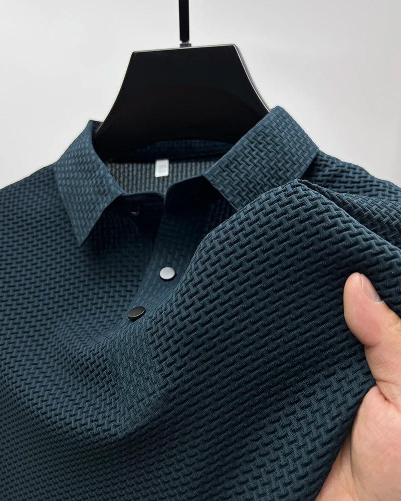 Camisa Polo Verde Tessuto