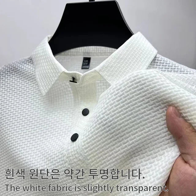 Camisa Polo Verde Tessuto