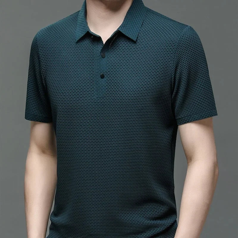 Camisa Polo Verde Tessuto